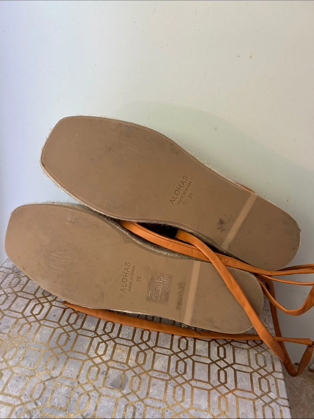 Alohas Paw Paw Platform Espadrille Sandals Women's size 39/9
